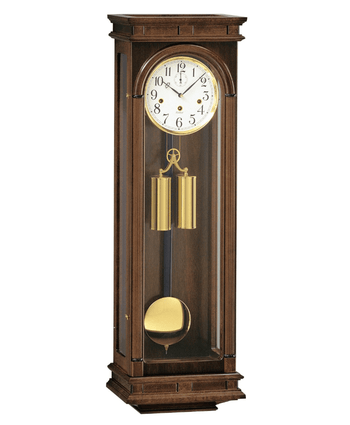 Wall Clock / Regulator - Kieninger 2169-23-02 Cable Regulator Wall Clock, Triple Chimes, Walnut